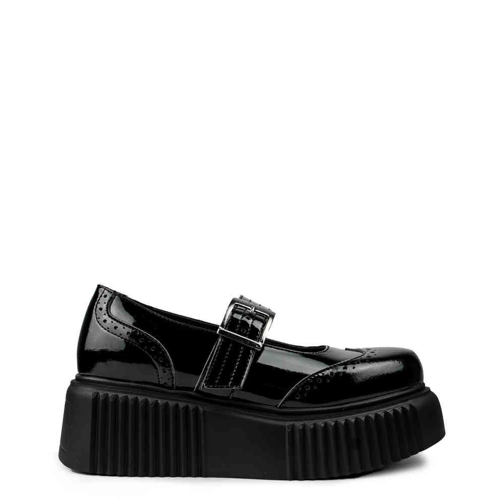 Altercore - Anabelle Patent Vegan Creepers - Black Product image